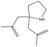 2,2-bis(2-methyl-2-propenyl)pyrrolidine Struktur