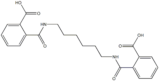 2-[({6-[(2-carboxybenzoyl)amino]hexyl}amino)carbonyl]benzoic acid Struktur