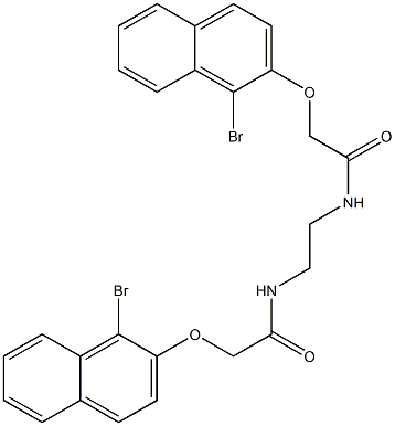 2-[(1-bromo-2-naphthyl)oxy]-N-[2-({2-[(1-bromo-2-naphthyl)oxy]acetyl}amino)ethyl]acetamide Struktur