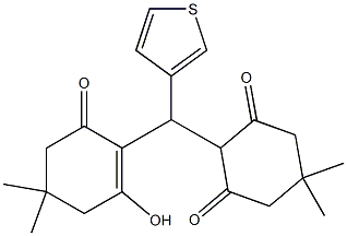 2-[(2-hydroxy-4,4-dimethyl-6-oxo-1-cyclohexen-1-yl)(3-thienyl)methyl]-5,5-dimethyl-1,3-cyclohexanedione Struktur