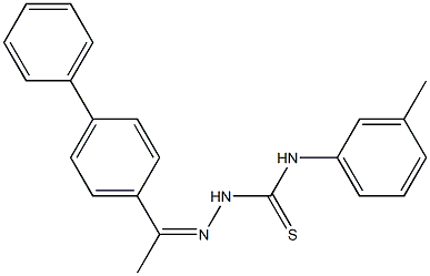 2-[(Z)-1-[1,1'-biphenyl]-4-ylethylidene]-N-(3-methylphenyl)-1-hydrazinecarbothioamide Struktur