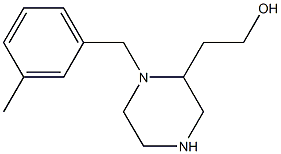 2-[1-(3-methylbenzyl)-2-piperazinyl]-1-ethanol Struktur