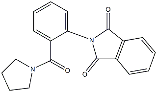 2-[2-(1-pyrrolidinylcarbonyl)phenyl]-1H-isoindole-1,3(2H)-dione Struktur