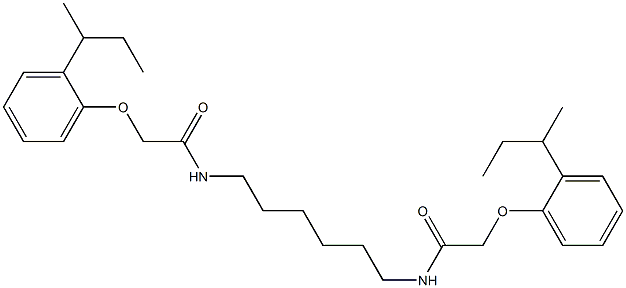 2-[2-(sec-butyl)phenoxy]-N-[6-({2-[2-(sec-butyl)phenoxy]acetyl}amino)hexyl]acetamide Struktur