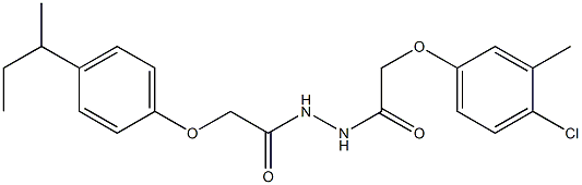 2-[4-(sec-butyl)phenoxy]-N'-[2-(4-chloro-3-methylphenoxy)acetyl]acetohydrazide Struktur