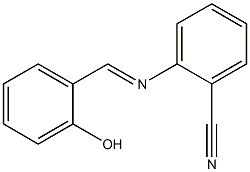 2-{[(E)-(2-hydroxyphenyl)methylidene]amino}benzonitrile Struktur