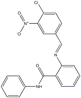 2-{[(E)-(4-chloro-3-nitrophenyl)methylidene]amino}-N-phenylbenzamide Struktur