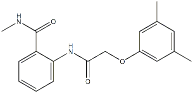 2-{[2-(3,5-dimethylphenoxy)acetyl]amino}-N-methylbenzamide Struktur