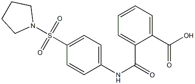 2-{[4-(1-pyrrolidinylsulfonyl)anilino]carbonyl}benzoic acid Struktur