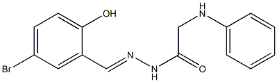 2-anilino-N'-[(E)-(5-bromo-2-hydroxyphenyl)methylidene]acetohydrazide Struktur