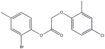 2-bromo-4-methylphenyl 2-(4-chloro-2-methylphenoxy)acetate Struktur