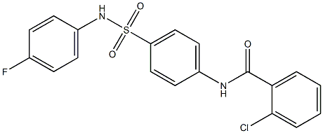 2-chloro-N-{4-[(4-fluoroanilino)sulfonyl]phenyl}benzamide Struktur