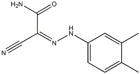 2-cyano-2-[(Z)-2-(3,4-dimethylphenyl)hydrazono]acetamide Struktur