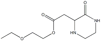 2-ethoxyethyl 2-(3-oxo-2-piperazinyl)acetate Struktur