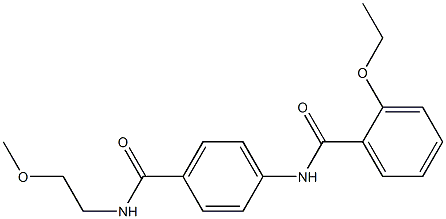 2-ethoxy-N-(4-{[(2-methoxyethyl)amino]carbonyl}phenyl)benzamide Struktur