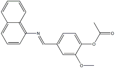 2-methoxy-4-[(1-naphthylimino)methyl]phenyl acetate Struktur