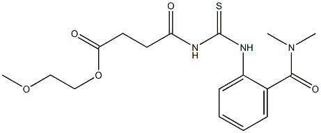 2-methoxyethyl 4-[({2-[(dimethylamino)carbonyl]anilino}carbothioyl)amino]-4-oxobutanoate Struktur