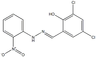 3,5-dichloro-2-hydroxybenzaldehyde N-(2-nitrophenyl)hydrazone Struktur