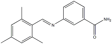 3-{[(E)-mesitylmethylidene]amino}benzamide Struktur