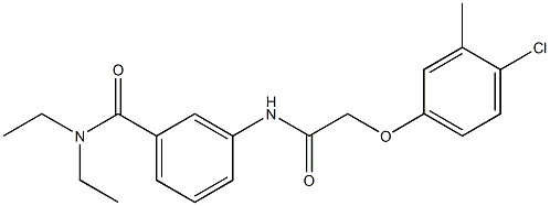 3-{[2-(4-chloro-3-methylphenoxy)acetyl]amino}-N,N-diethylbenzamide Struktur