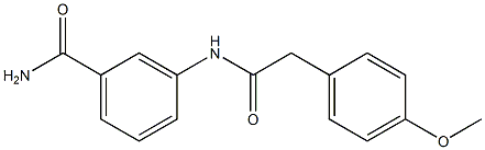 3-{[2-(4-methoxyphenyl)acetyl]amino}benzamide Struktur