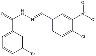 3-bromo-N'-[(E)-(4-chloro-3-nitrophenyl)methylidene]benzohydrazide Struktur