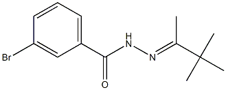 3-bromo-N'-[(E)-1,2,2-trimethylpropylidene]benzohydrazide Struktur