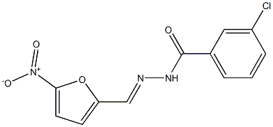 3-chloro-N'-[(E)-(5-nitro-2-furyl)methylidene]benzohydrazide Struktur