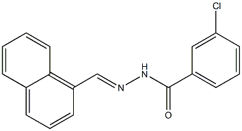 3-chloro-N'-[(E)-1-naphthylmethylidene]benzohydrazide Struktur