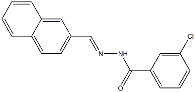 3-chloro-N'-[(E)-2-naphthylmethylidene]benzohydrazide Struktur