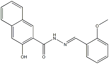 3-hydroxy-N'-[(E)-(2-methoxyphenyl)methylidene]-2-naphthohydrazide Struktur