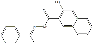 3-hydroxy-N'-[(E)-1-phenylethylidene]-2-naphthohydrazide Struktur