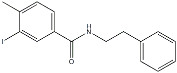 3-iodo-4-methyl-N-phenethylbenzamide Struktur