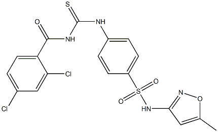 4-({[(2,4-dichlorobenzoyl)amino]carbothioyl}amino)-N-(5-methyl-3-isoxazolyl)benzenesulfonamide Struktur