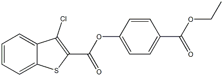 4-(ethoxycarbonyl)phenyl 3-chloro-1-benzothiophene-2-carboxylate Struktur