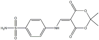 4-{[(2,2-dimethyl-4,6-dioxo-1,3-dioxan-5-ylidene)methyl]amino}benzenesulfonamide Struktur