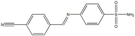 4-{[(E)-(4-cyanophenyl)methylidene]amino}benzenesulfonamide Struktur