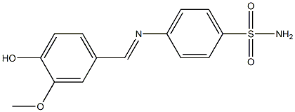 4-{[(E)-(4-hydroxy-3-methoxyphenyl)methylidene]amino}benzenesulfonamide Struktur