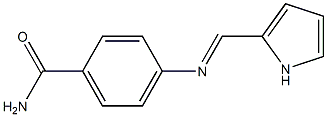 4-{[(E)-1H-pyrrol-2-ylmethylidene]amino}benzamide Struktur