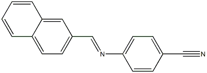 4-{[(E)-2-naphthylmethylidene]amino}benzonitrile Struktur