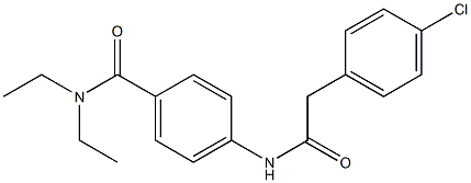 4-{[2-(4-chlorophenyl)acetyl]amino}-N,N-diethylbenzamide Struktur