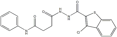 4-{2-[(3-chloro-1-benzothiophen-2-yl)carbonyl]hydrazino}-4-oxo-N-phenylbutanamide Struktur