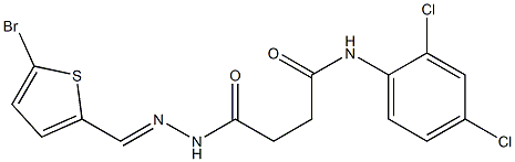 4-{2-[(E)-(5-bromo-2-thienyl)methylidene]hydrazino}-N-(2,4-dichlorophenyl)-4-oxobutanamide Struktur