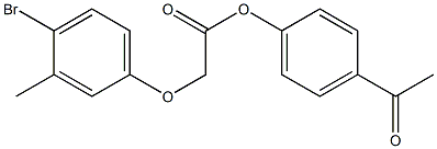 4-acetylphenyl 2-(4-bromo-3-methylphenoxy)acetate Struktur