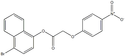 4-bromo-1-naphthyl 2-(4-nitrophenoxy)acetate Struktur