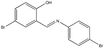 4-bromo-2-{[(4-bromophenyl)imino]methyl}phenol Struktur