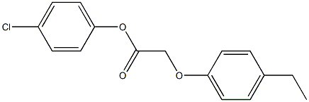 4-chlorophenyl 2-(4-ethylphenoxy)acetate Struktur