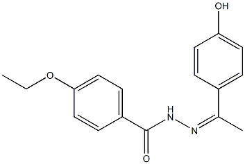 4-ethoxy-N'-[(Z)-1-(4-hydroxyphenyl)ethylidene]benzohydrazide Struktur