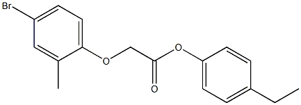 4-ethylphenyl 2-(4-bromo-2-methylphenoxy)acetate Struktur