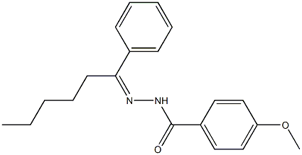 4-methoxy-N'-[(Z)-1-phenylhexylidene]benzohydrazide Struktur